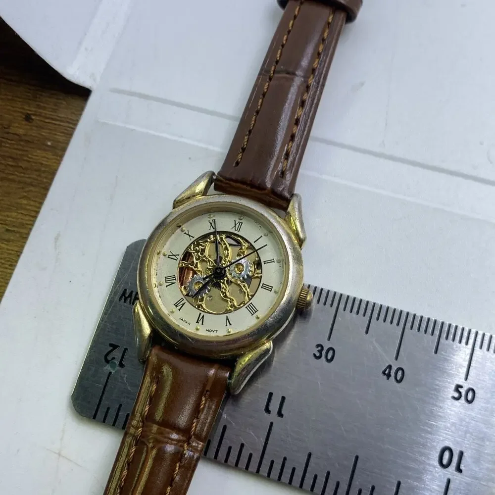 Vintage Fossil Skeleton Womens Watch New Batterh